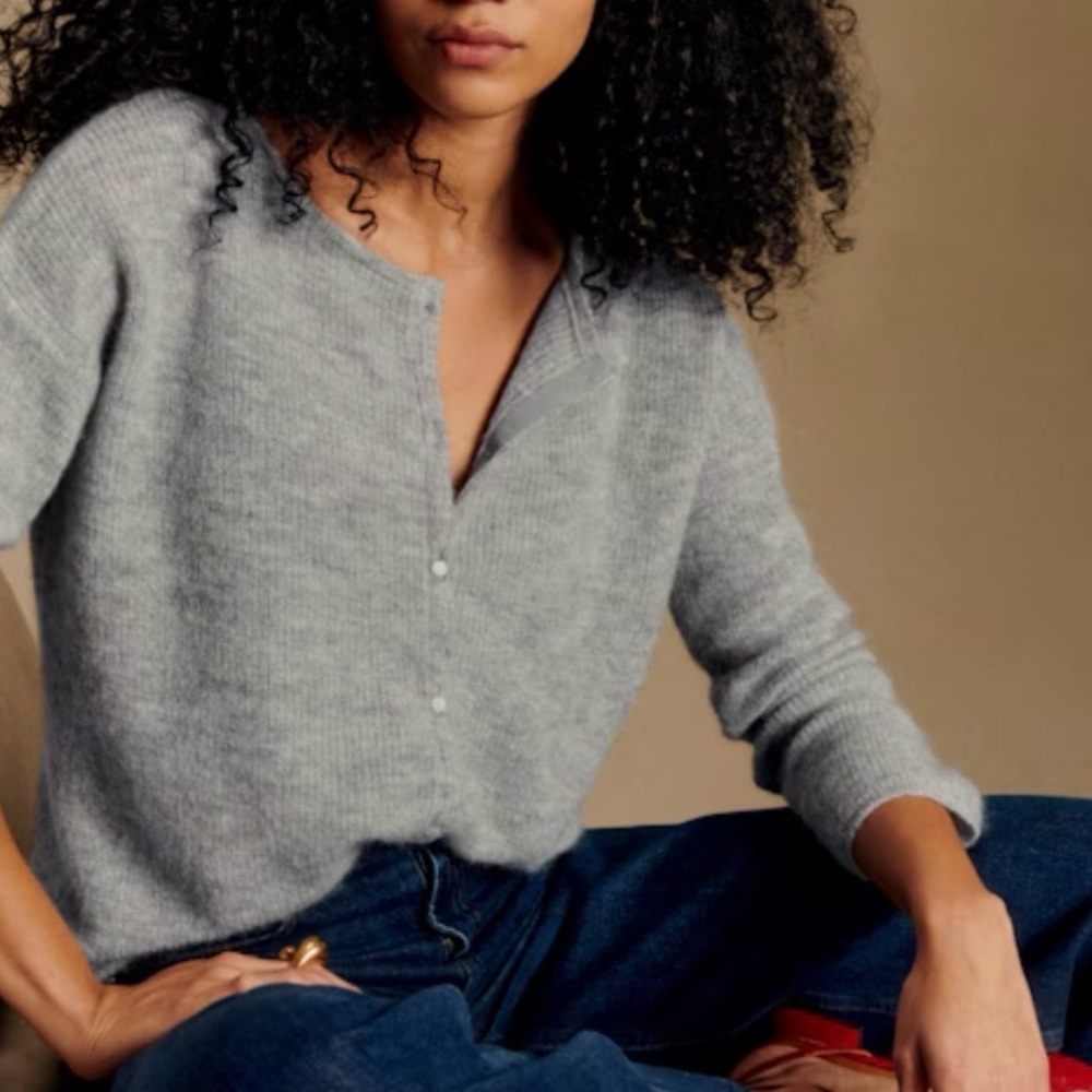Sezane Gaspard Cardigan Grey Medium